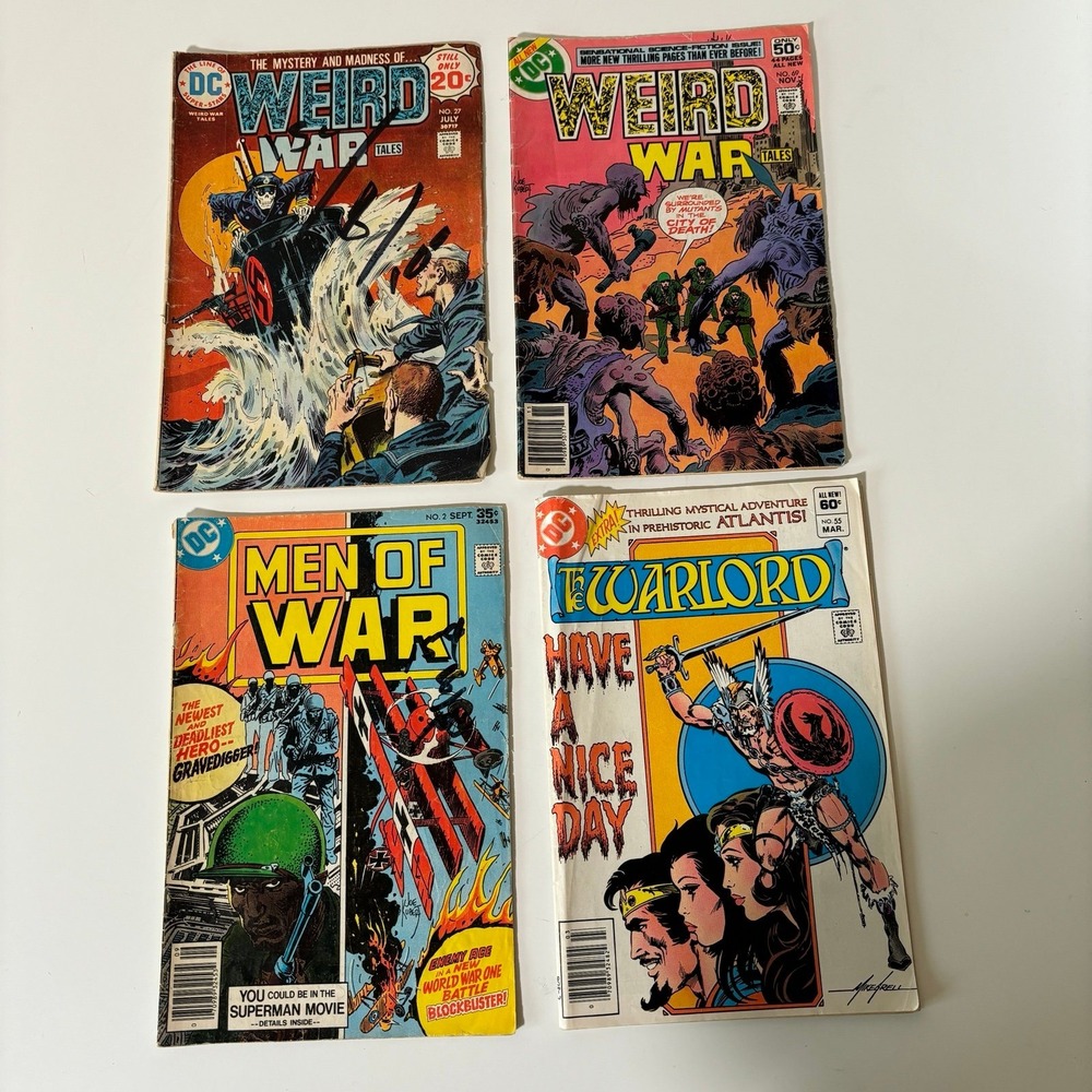 VTG DC Comics Lot:‎ Weird War / Men of War / Warlord Vintage